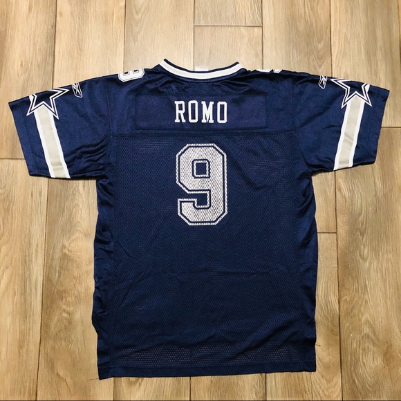 Tony Romo #9 Dallas Cowboys NFL Equipment Reebok Jersey Youth Size XL (18/20) - Picture 8 of 11